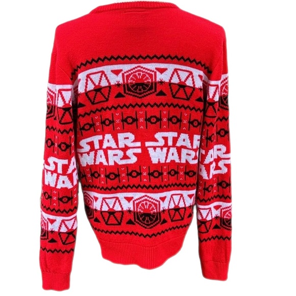 ThinkGeek Men's Sz Med Star Wars Stormtrooper Ugly Christmas Sweater - Dark Side - Picture 5 of 9